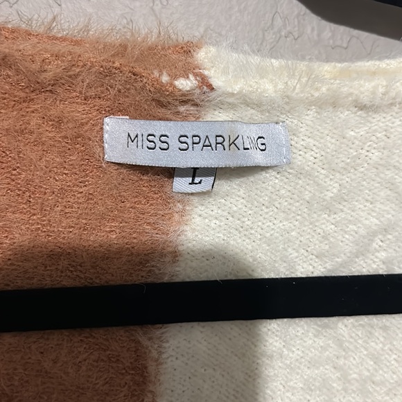 Miss Sparkling color block cardigan - Picture 2 of 5